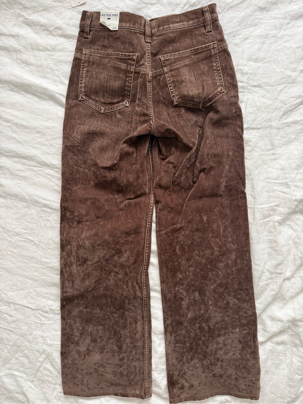 NWT - Free People Chocolate Corduroy Wide-Leg Jeans - Picture 2 of 3